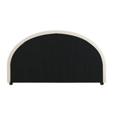 Oikiture Bed Head King Size Headboard Fabric Beige - 45-Degree Angle