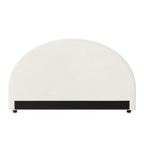 Oikiture Bed Head King Size Headboard Boucle White - Rear View