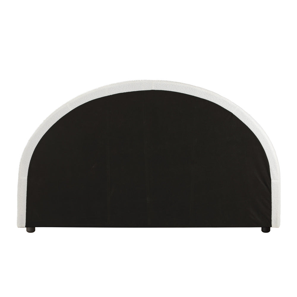 Oikiture Bed Head King Size Headboard Boucle White