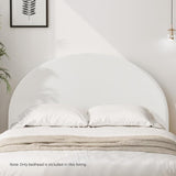 Oikiture Bed Head King Size Headboard Boucle White - 45-Degree Angle