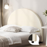 Oikiture Bed Head King Single Headboard Fabric Beige