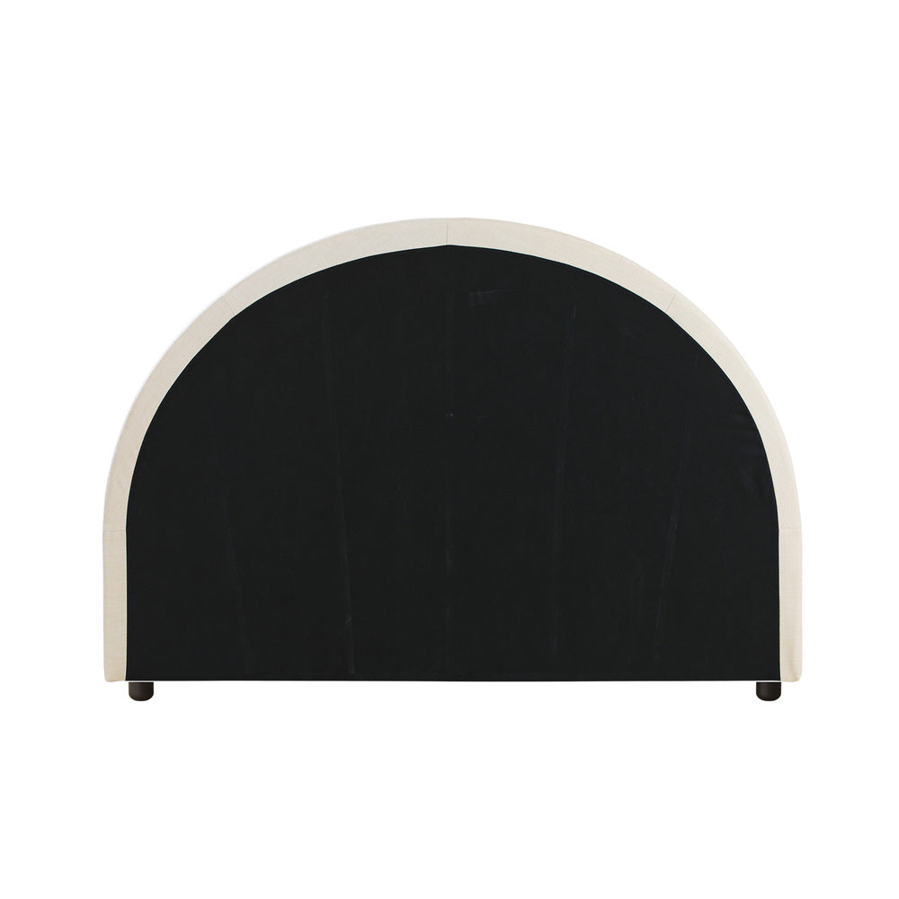 Oikiture Bed Head King Single Headboard Fabric Beige
