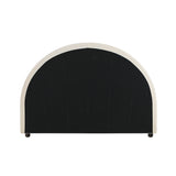 Oikiture Bed Head King Single Headboard Fabric Beige - 45-Degree Angle