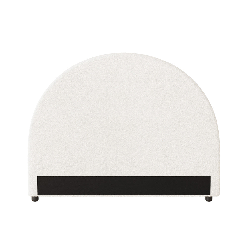 Oikiture Bed Head King Single Headboard Boucle White