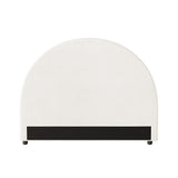 Oikiture Bed Head King Single Headboard Boucle White - 45-Degree Angle