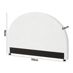 Oikiture Bed Head King Single Headboard Boucle White