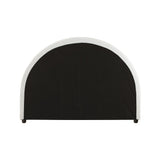 Oikiture Bed Head King Single Headboard Boucle White - Top-Down View