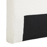 Oikiture Bed Head King Single Headboard Boucle White - Rear View
