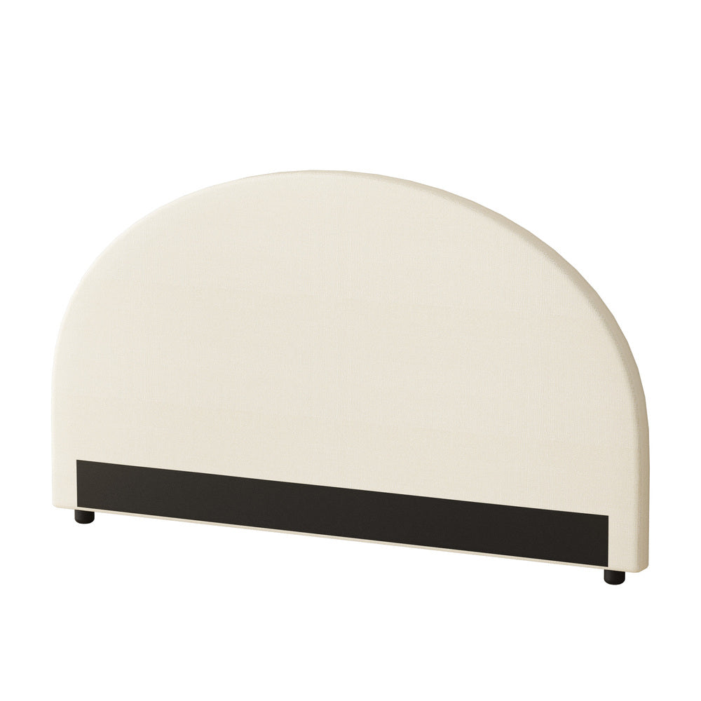 Oikiture Bed Head Queen Size Headboard Fabric Beige