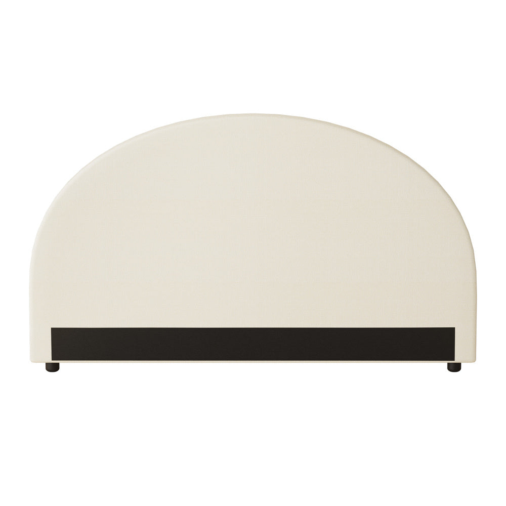 Oikiture Bed Head Queen Size Headboard Fabric Beige
