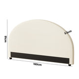 Oikiture Bed Head Queen Size Headboard Fabric Beige