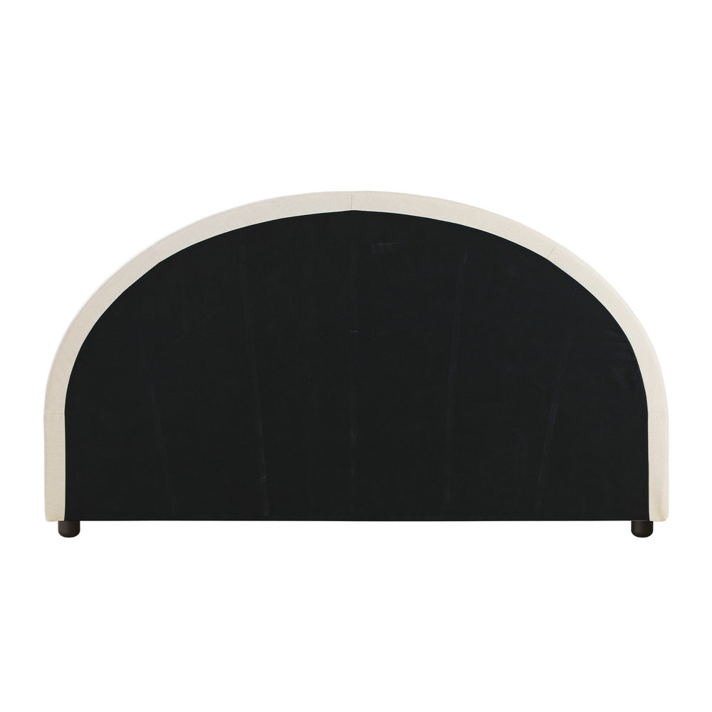 Oikiture Bed Head Queen Size Headboard Fabric Beige