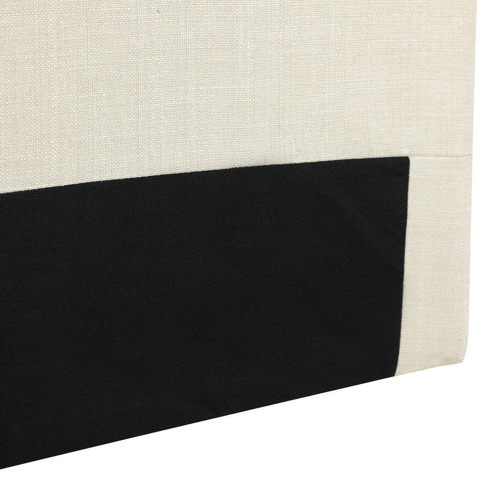 Oikiture Bed Head Queen Size Headboard Fabric Beige