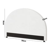 Oikiture Bed Head Single Size Headboard Boucle White