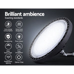 Leier LED High Bay Lights 100W UFO Industrial Workshop Warehouse Factory Lamp, image 4