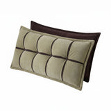 Giselle Bedding Headboard Pillow with Double-Layer Storage Wedge Reading Backrest with Adjustable Filling, Chenille Bed Rest Cushion for Daybed, Dorm, and RV Double - Low Angle