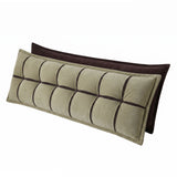 Giselle Bedding Headboard Pillow with Double-Layer Storage Wedge Reading Backrest with Adjustable Filling, Chenille Bed Rest Cushion for Daybed, Dorm, and RV King - Low Angle