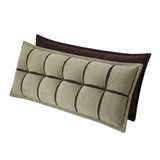 Giselle Bedding Headboard Pillow with Double-Layer Storage Wedge Reading Backrest with Adjustable Filling, Chenille Bed Rest Cushion for Daybed, Dorm, and RV Queen - Low Angle