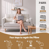 Giselle wedge pillow headboard with non-flattening shredded foam core, perfect for dorm reading or sofa lap desk, 330g corduroy cover, side pockets, Double - 45-Degree Angle
