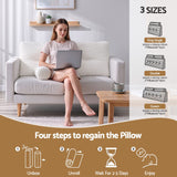 Giselle wedge pillow headboard with non-flattening shredded foam core, perfect for dorm reading or sofa lap desk, 330g corduroy cover, side pockets, King Single - 45-Degree Angle