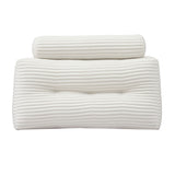 Giselle wedge pillow headboard with non-flattening shredded foam core, perfect for dorm reading or sofa lap desk, 330g corduroy cover, side pockets, King Single - Extra Image
