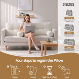 Giselle wedge pillow headboard with non-flattening shredded foam core, perfect for dorm reading or sofa lap desk, 330g corduroy cover, side pockets, Queen - 45-Degree Angle