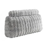 Giselle Wedge Pillow Headboard, Easy Wash Zipper Cover & Anti-Flat Foam, Couch Lumbar Support for Dorm Readers, 340g Faux Rabbit Fur with Dual Pockets, King Single - Extra Image