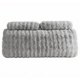 Giselle Wedge Pillow Headboard, Easy Wash Zipper Cover & Anti-Flat Foam, Couch Lumbar Support for Dorm Readers, 340g Faux Rabbit Fur with Dual Pockets, Queen - Extra Image