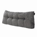 Giselle Headboard Pillow for Sitting in Bed, Upgraded Shredded Foam Reading Wedge Cushion for Lumbar Support, 320g Corduroy Backrest with Side Pockets for Dorm Daybed, Double - Extra Image