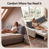 Giselle Headboard Pillow for Sitting in Bed, Upgraded Shredded Foam Reading Wedge Cushion for Lumbar Support, 320g Corduroy Backrest with Side Pockets for Dorm Daybed, King - Low Angle
