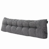 Giselle Headboard Pillow for Sitting in Bed, Upgraded Shredded Foam Reading Wedge Cushion for Lumbar Support, 320g Corduroy Backrest with Side Pockets for Dorm Daybed, King - Extra Image