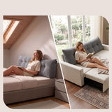 Giselle Headboard Pillow for Sitting in Bed, Upgraded Shredded Foam Reading Wedge Cushion for Lumbar Support, 320g Corduroy Backrest with Side Pockets for Dorm Daybed, Queen - Low Angle