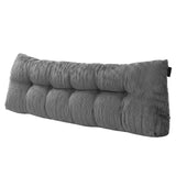 Giselle Headboard Pillow for Sitting in Bed, Upgraded Shredded Foam Reading Wedge Cushion for Lumbar Support, 320g Corduroy Backrest with Side Pockets for Dorm Daybed, Queen - Extra Image