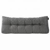 Giselle Headboard Pillow for Sitting in Bed, Upgraded Shredded Foam Reading Wedge Cushion for Lumbar Support, 320g Corduroy Backrest with Side Pockets for Dorm Daybed, Queen - Extra Image