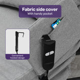 Equipmed Electric Adjustable Bed Backrest, German-Engineered Power Lifting Back Support with Remote Control, Grey - Low Angle