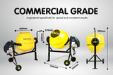 Kartrite Cement Concrete Mixer 63L Sand Gravel Portable 220W - Extra Image