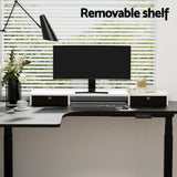 Artiss Standing Desk Desktop Storage Rack Shelf Removable Bookshelf Drawer 120cm - 45-Degree Angle