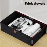 Artiss Standing Desk Desktop Storage Rack Shelf Removable Bookshelf Drawer 120cm - Rear View