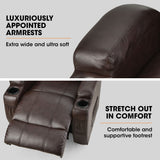 FORTIA Electric Massage Recliner Lift Heat Chair for Elderly Aged Care, Dark Crimson