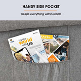 FORTIA Electric Recliner Lift Heat Chair for Elderly, Massage, Heat Therapy, Aged Care, Grey - Close-Up Angle