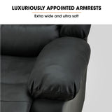 FORTIA Luxury Recliner Lounge Chair, Single Faux Leather Armchair, for Home Theatre Cinema, Elderly,