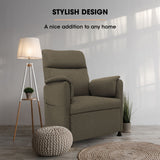 FORTIA Electric Armchair Recliner, Single Fabric Chair, Beige