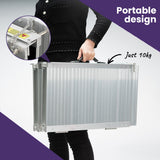 EQUIPMED 123cm Portable Folding Aluminium Access Ramp 272kg Rated, Silver, for Wheelchair, Mobility Scooter - Side View