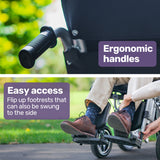 EQUIPMED Power Electric Wheelchair, Wide Bariatric Chair, Comfortable for S-XL, Long Range, Recline Adjustment, Lithium Battery, 16' Wheels, Headrest, Folding - Extra Image