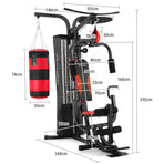 Home Gym Multi Station with Boxing Punching Bag Speed Ball Powertrain