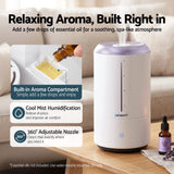 Devanti Ultrasonic Humidifier Aroma Diffuser Top Fill Quiet Bedroom 4L White - Top-Down View