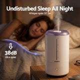 Devanti Ultrasonic Humidifier Aroma Diffuser Top Fill Quiet Bedroom 4L White - Rear View
