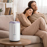 Devanti Ultrasonic Humidifier Aroma Diffuser Top Fill Quiet Bedroom 4L White - Low Angle