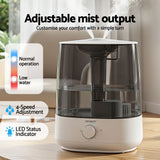 Devanti Ultrasonic Humidifier Aroma Diffuser Top Fill Quiet Bedroom 6L - 45-Degree Angle