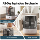 Devanti Ultrasonic Humidifier Aroma Diffuser Top Fill Quiet Bedroom 6L - Close-Up Angle